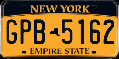 NY license plate GPB5162