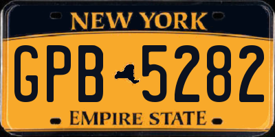 NY license plate GPB5282