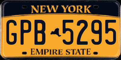 NY license plate GPB5295