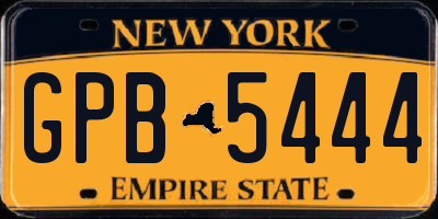 NY license plate GPB5444