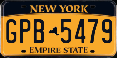 NY license plate GPB5479