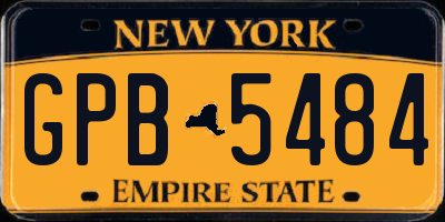NY license plate GPB5484