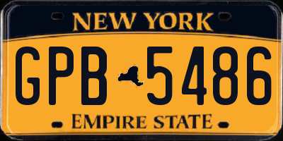 NY license plate GPB5486