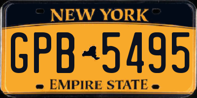 NY license plate GPB5495