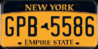 NY license plate GPB5586