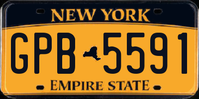 NY license plate GPB5591