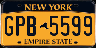 NY license plate GPB5599