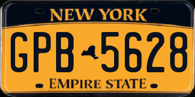 NY license plate GPB5628