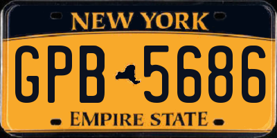 NY license plate GPB5686