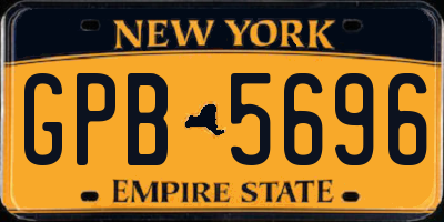 NY license plate GPB5696