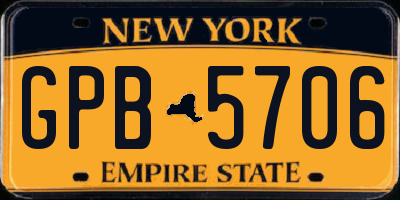 NY license plate GPB5706