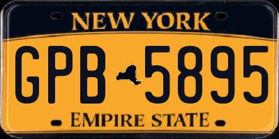 NY license plate GPB5895
