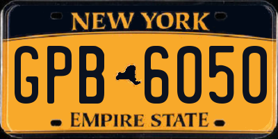 NY license plate GPB6050