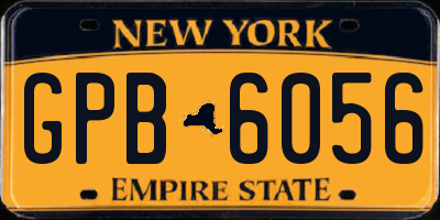 NY license plate GPB6056