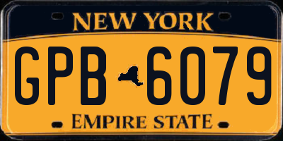 NY license plate GPB6079