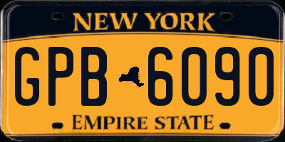 NY license plate GPB6090