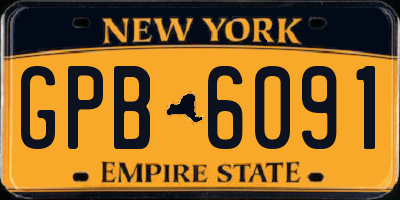 NY license plate GPB6091