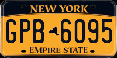 NY license plate GPB6095
