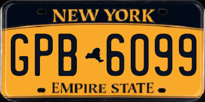 NY license plate GPB6099