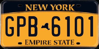 NY license plate GPB6101