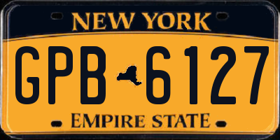 NY license plate GPB6127