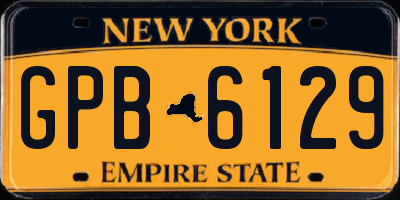 NY license plate GPB6129