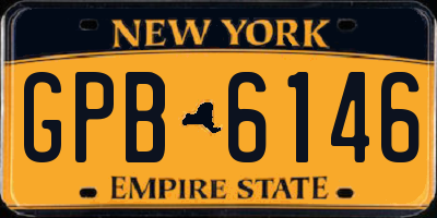 NY license plate GPB6146