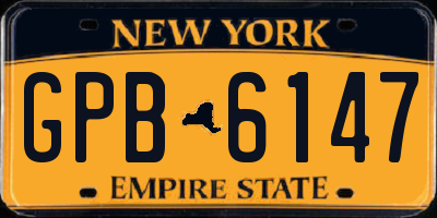 NY license plate GPB6147