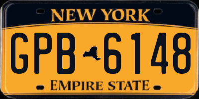 NY license plate GPB6148