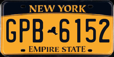 NY license plate GPB6152