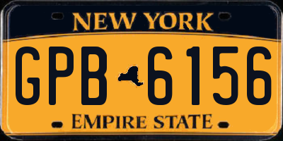 NY license plate GPB6156