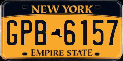 NY license plate GPB6157
