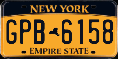 NY license plate GPB6158