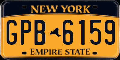 NY license plate GPB6159