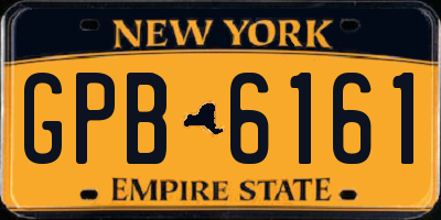 NY license plate GPB6161