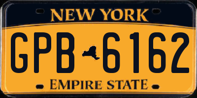 NY license plate GPB6162