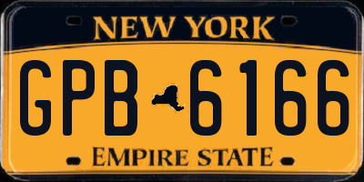 NY license plate GPB6166