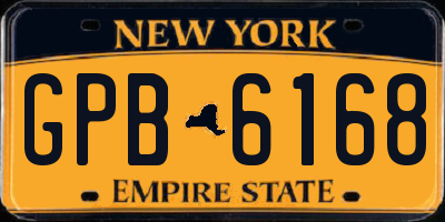 NY license plate GPB6168