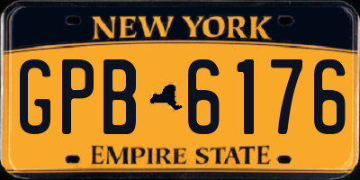 NY license plate GPB6176