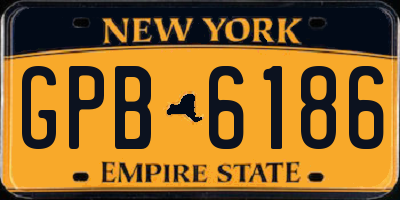 NY license plate GPB6186