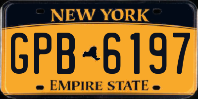 NY license plate GPB6197