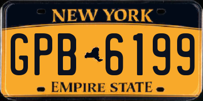 NY license plate GPB6199