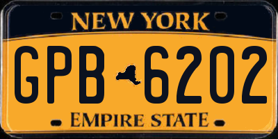 NY license plate GPB6202