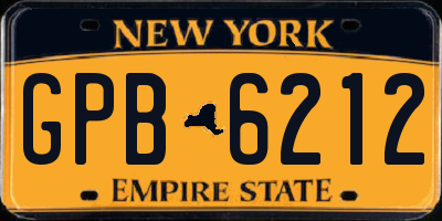 NY license plate GPB6212