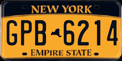 NY license plate GPB6214
