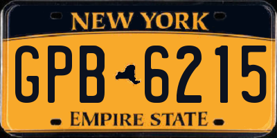 NY license plate GPB6215