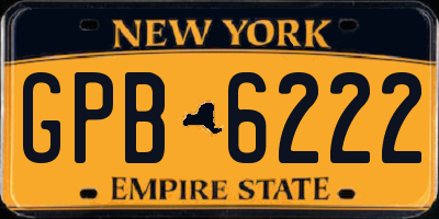 NY license plate GPB6222