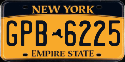NY license plate GPB6225