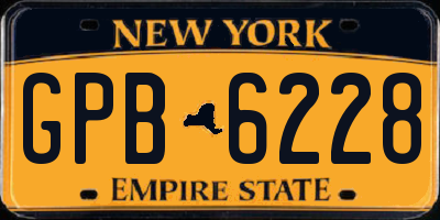 NY license plate GPB6228