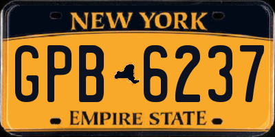 NY license plate GPB6237